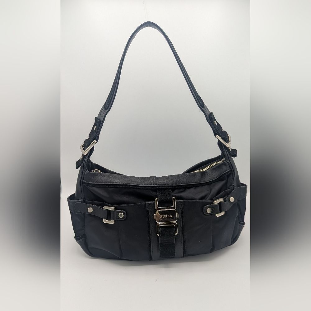 Furla Black Nylon Shoulder Bag
